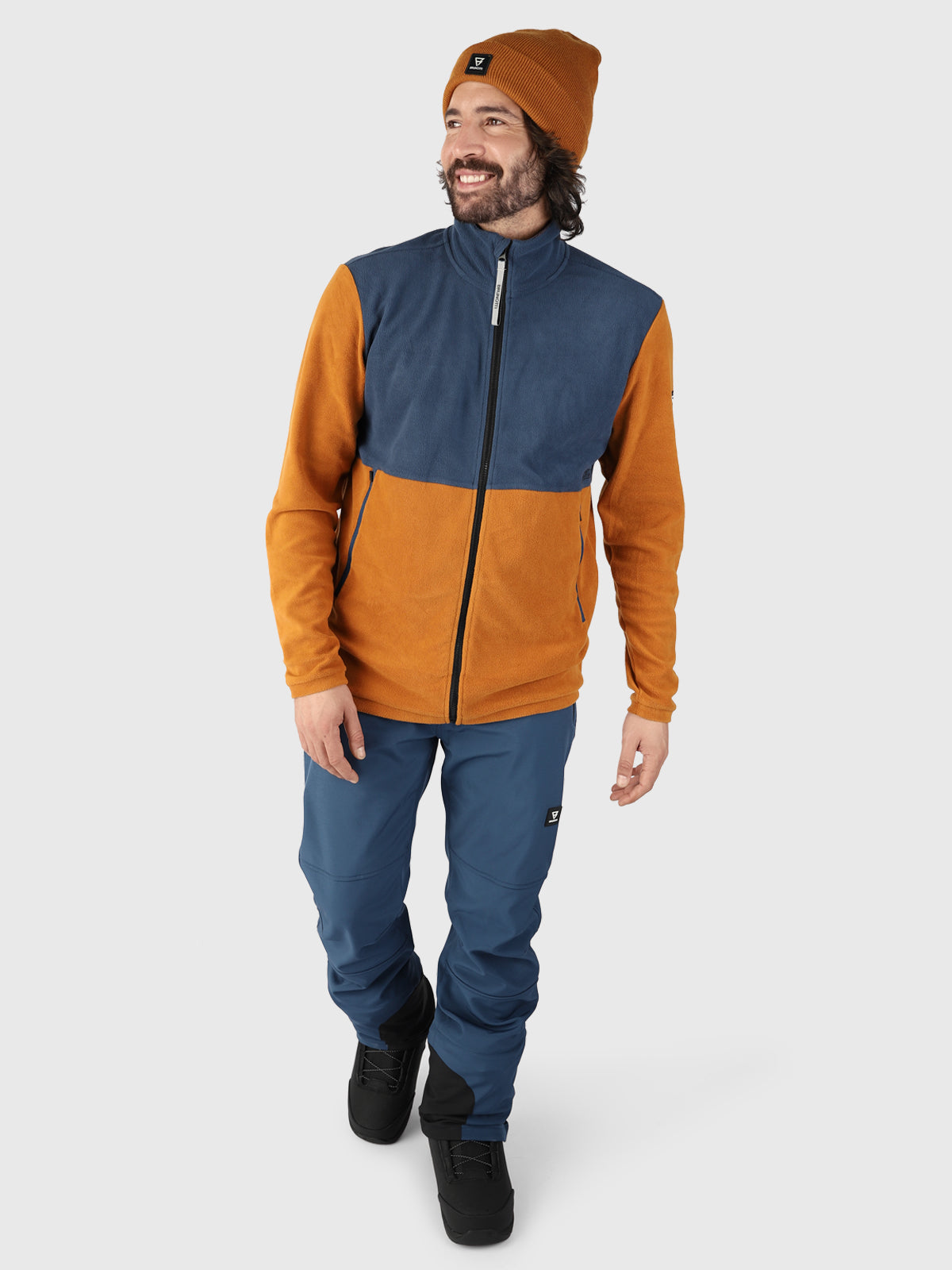 Scott Men Fleece Jacket | Brown - The Active Life Collective