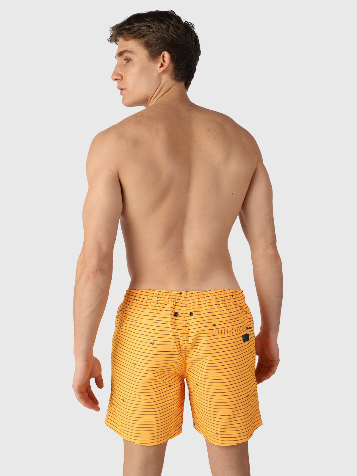 CrunECO-Stripe Men Swim Shorts | Orange 2 CrunECO-Stripe Men Swim Shorts | Orange