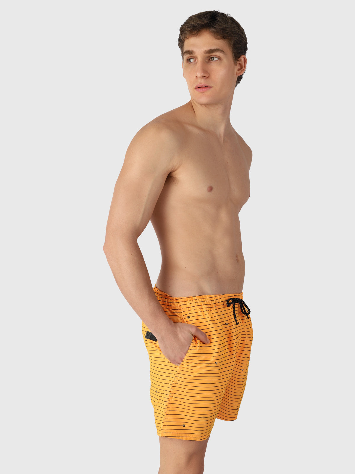 CrunECO-Stripe Men Swim Shorts | Orange 3 CrunECO-Stripe Men Swim Shorts | Orange