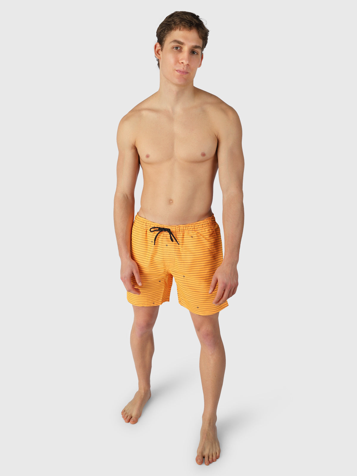 CrunECO-Stripe Men Swim Shorts | Orange 4 CrunECO-Stripe Men Swim Shorts | Orange