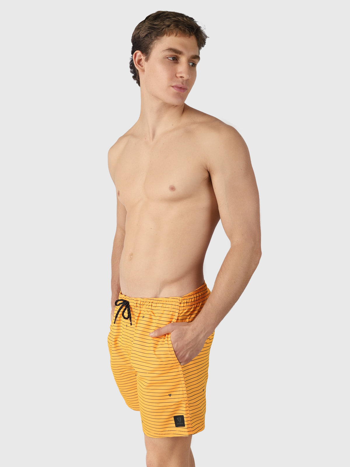 CrunECO-Stripe Men Swim Shorts | Orange 5 CrunECO-Stripe Men Swim Shorts | Orange