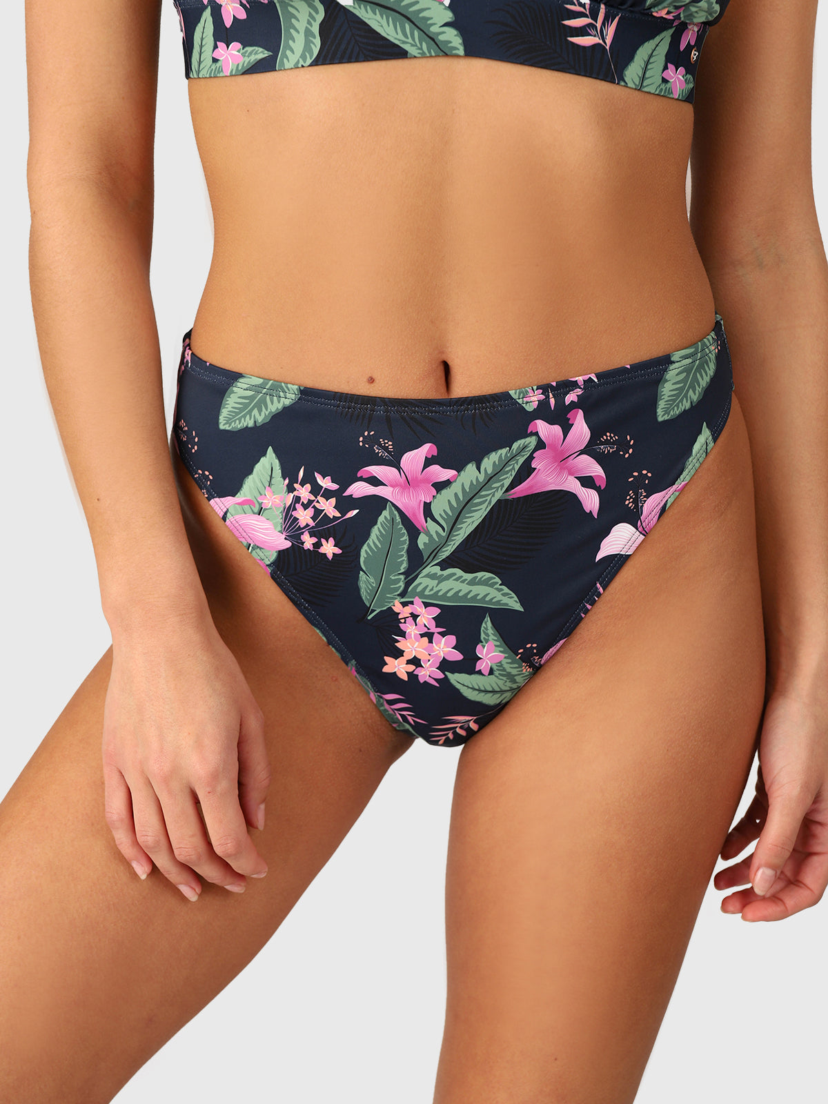 Flores-Tropicana Women Bikini Bottom | Indigo Blue