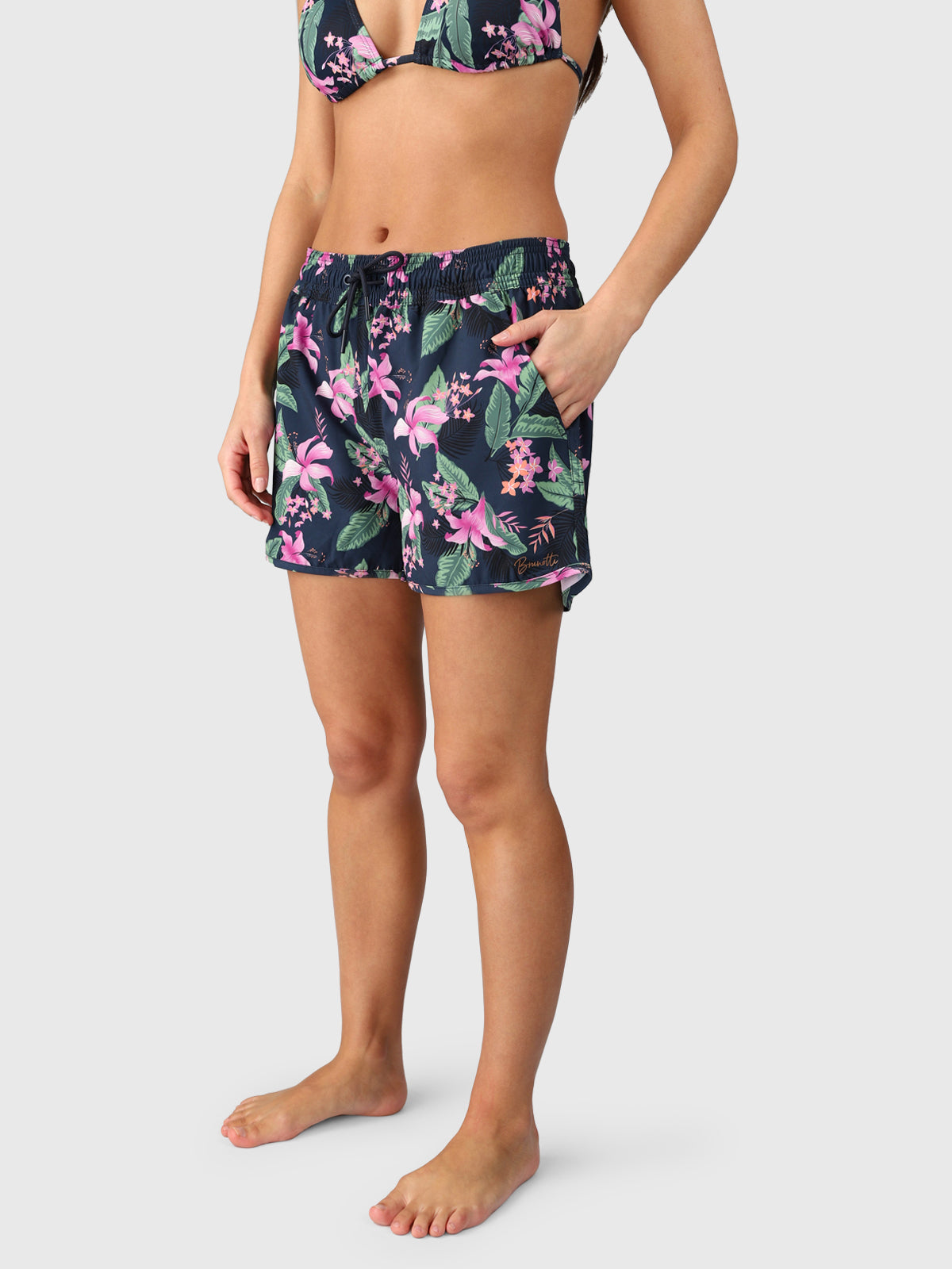 Toluca-Tropicana Women Swim Shorts | Indigo Blue 1 Toluca-Tropicana Women Swim Shorts | Indigo Blue