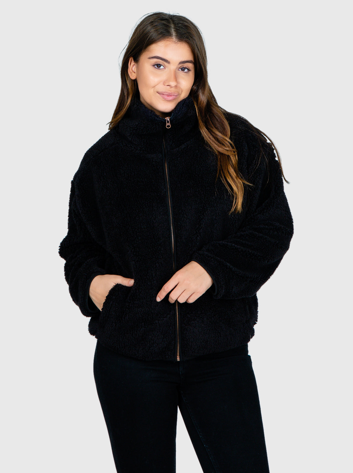 Huntress Women Teddy Fleecejacket | Black
