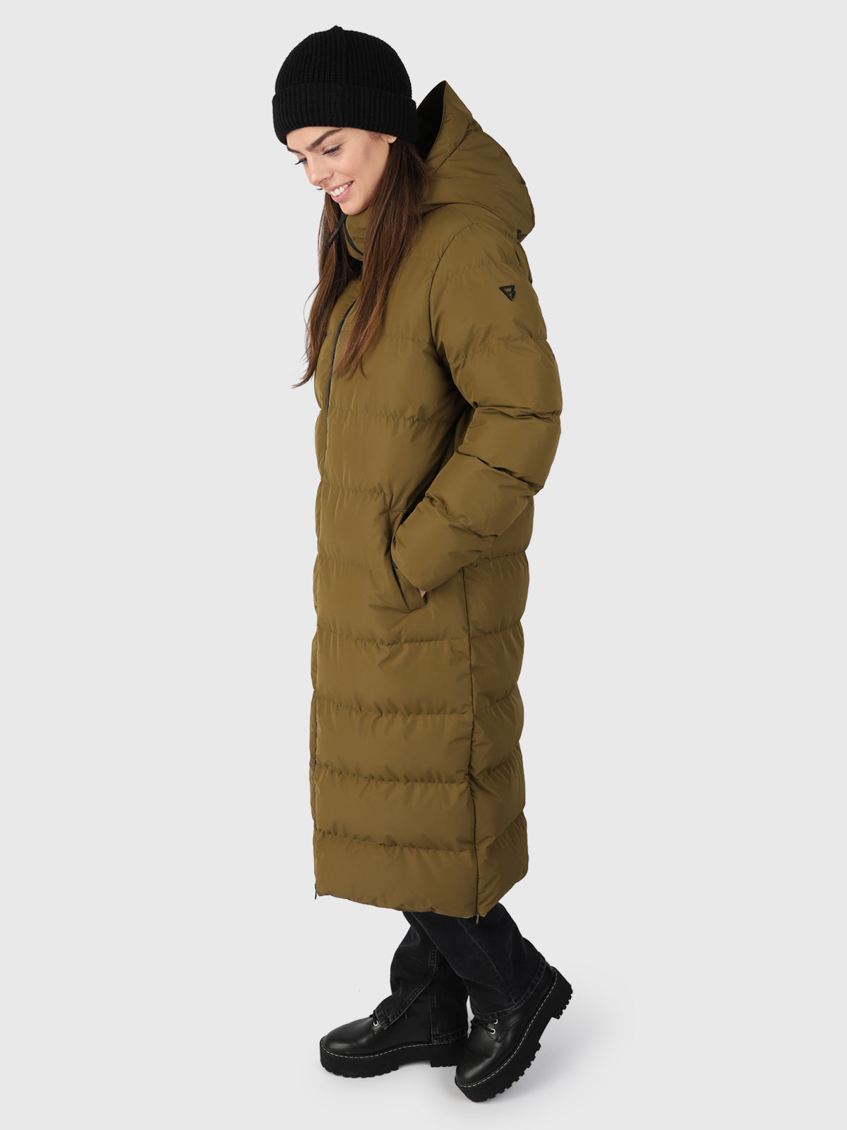 Bigsur Women Long Puffer Coat | Green