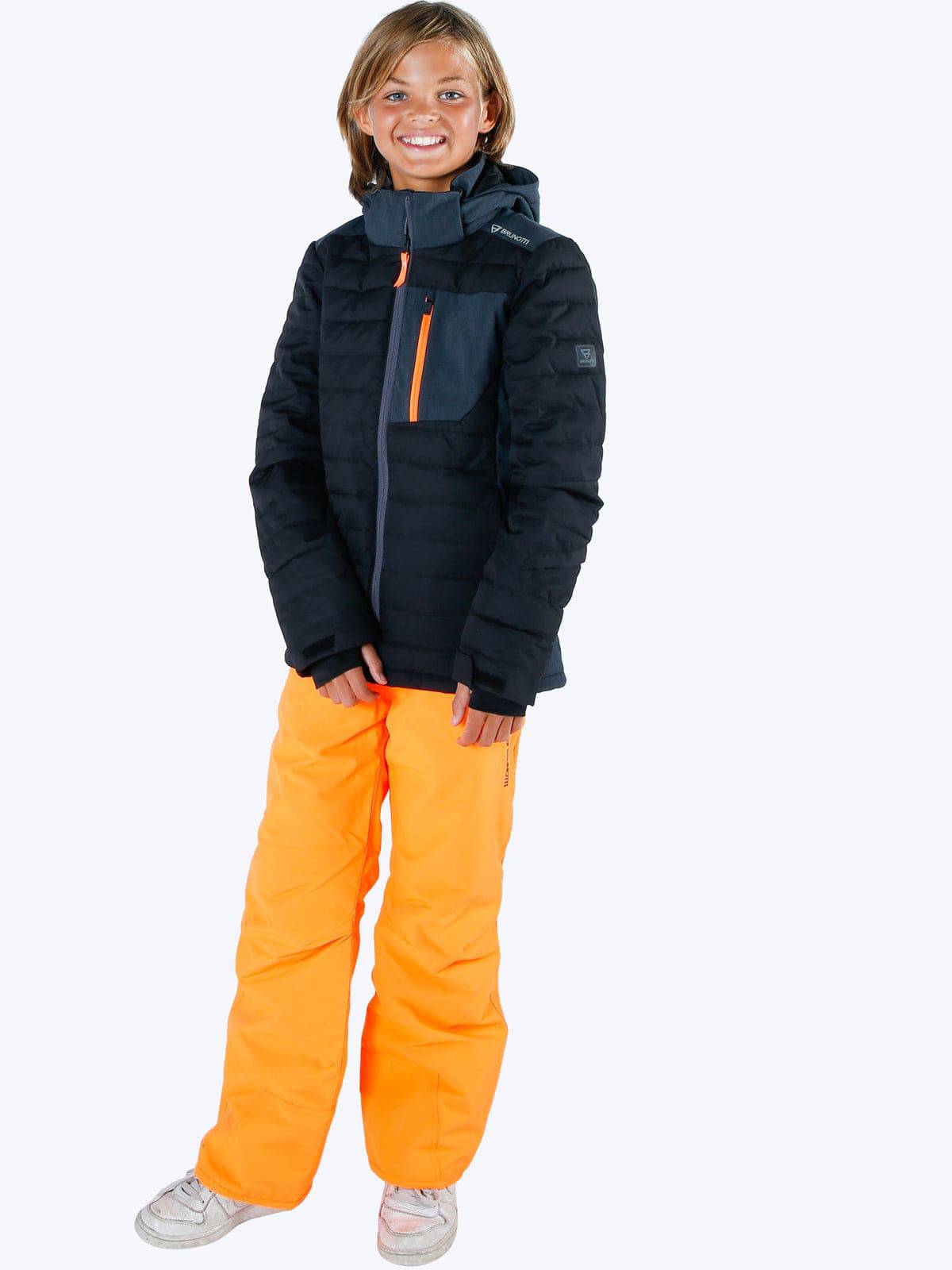 Footstrap-N Boys Snow Pants | Orange