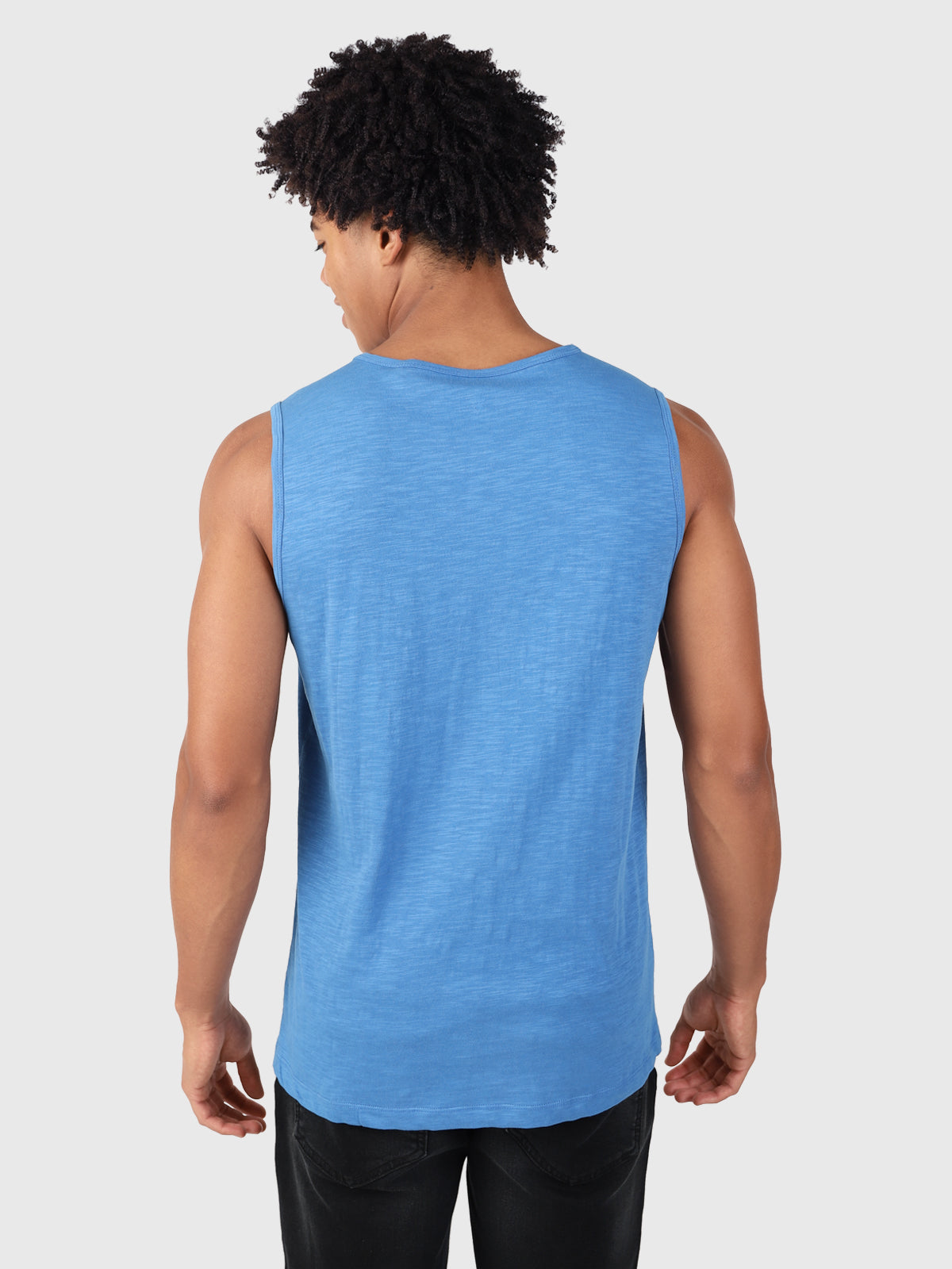 Malaku-Slub Men Singlet | Blue 2 Malaku-Slub Men Singlet | Blue