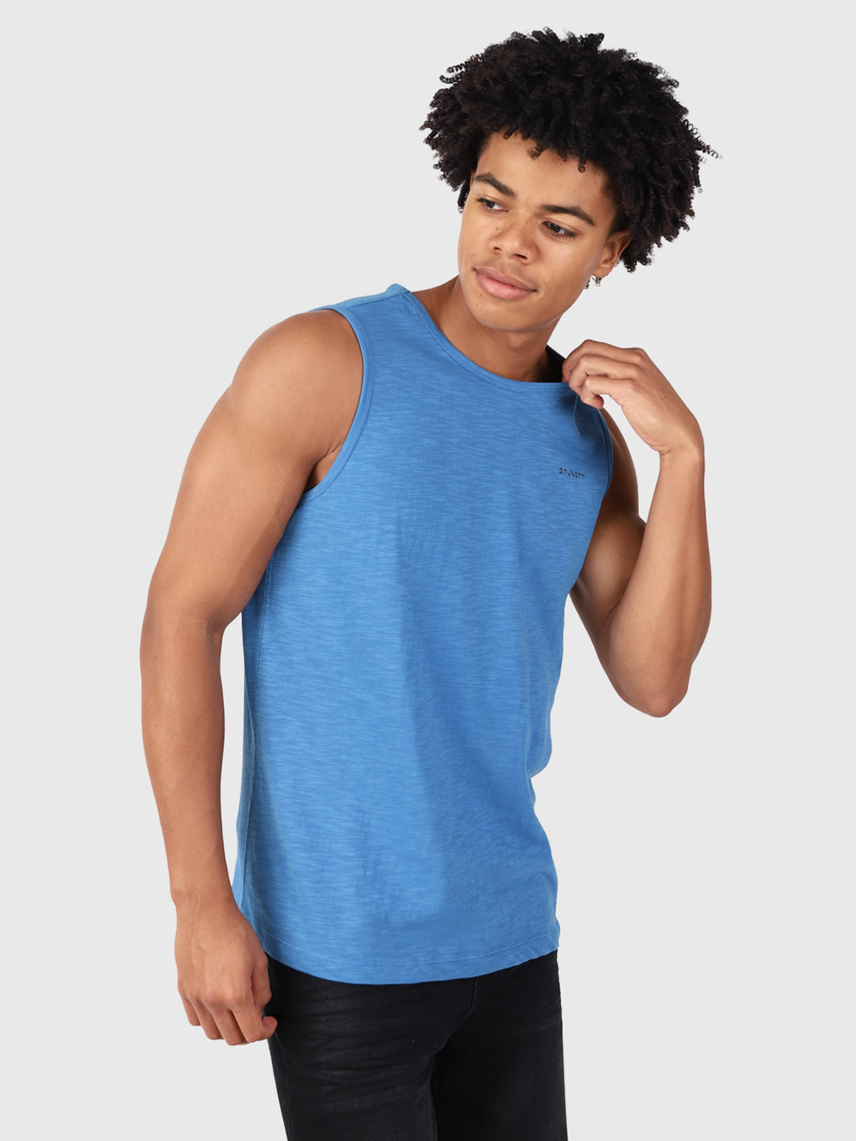 Malaku-Slub Men Singlet | Blue 4 Malaku-Slub Men Singlet | Blue