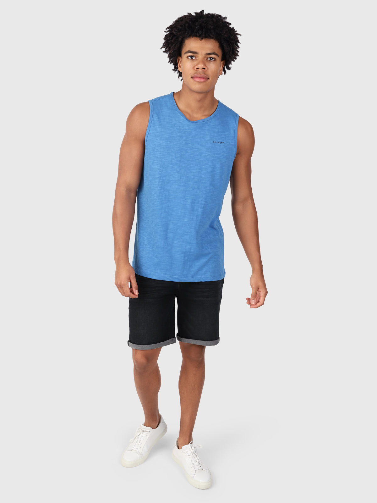 Malaku-Slub Men Singlet | Blue 5 Malaku-Slub Men Singlet | Blue