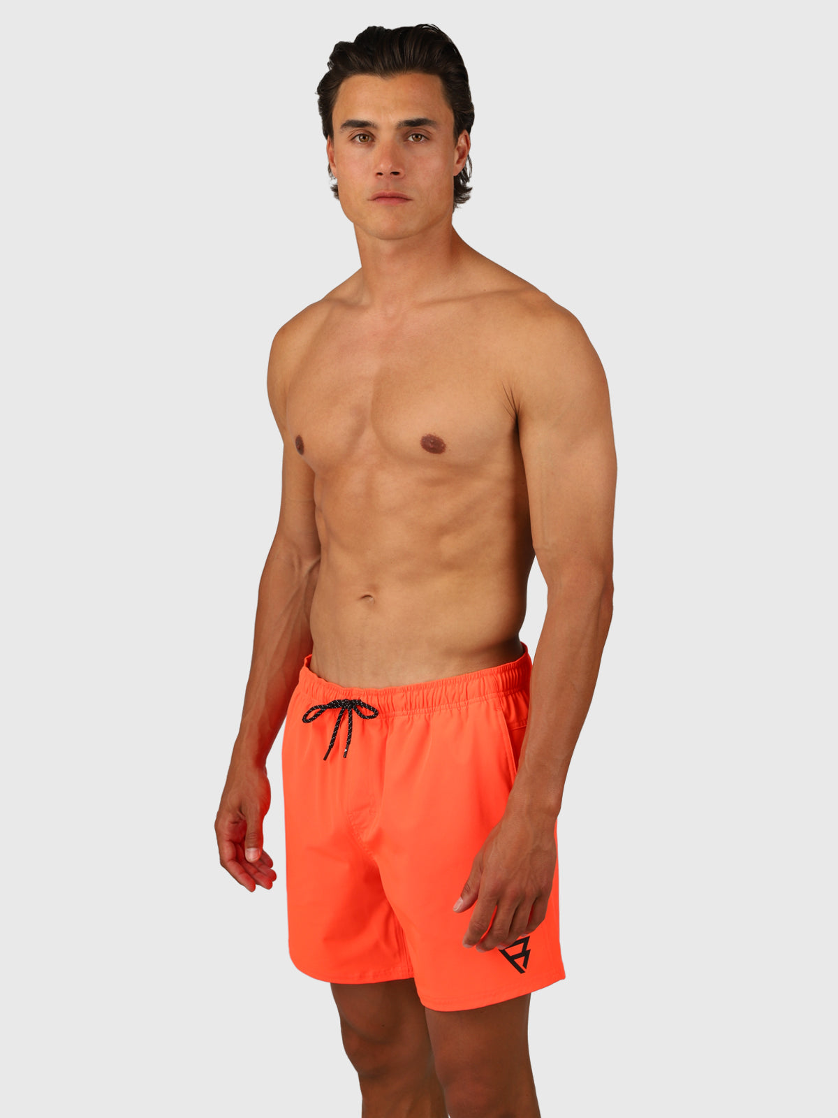 Bru-conic Men Swim Shorts | Neon Orange 1 Bru-conic Men Swim Shorts | Neon Orange