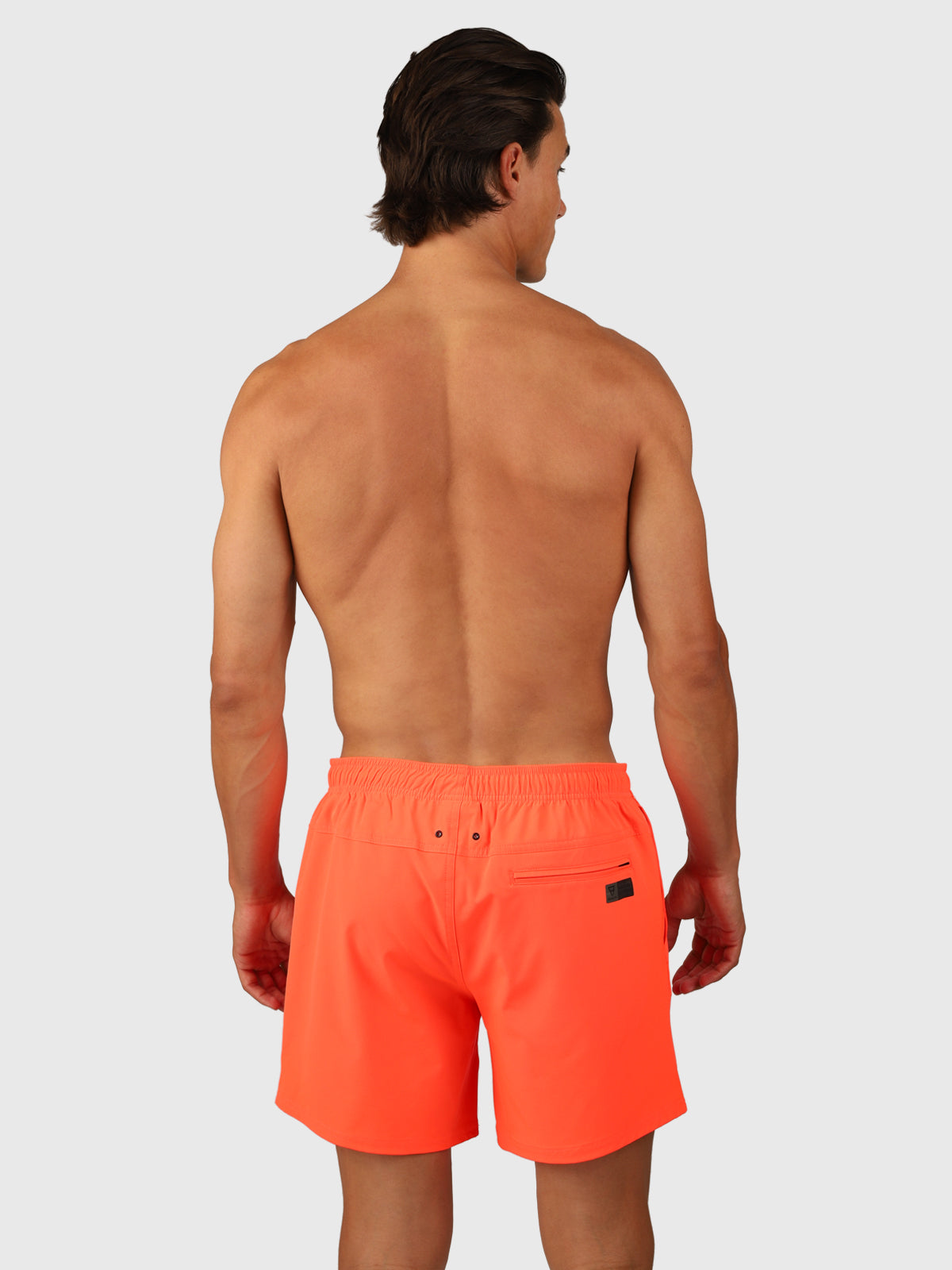 Bru-conic Men Swim Shorts | Neon Orange 3 Bru-conic Men Swim Shorts | Neon Orange