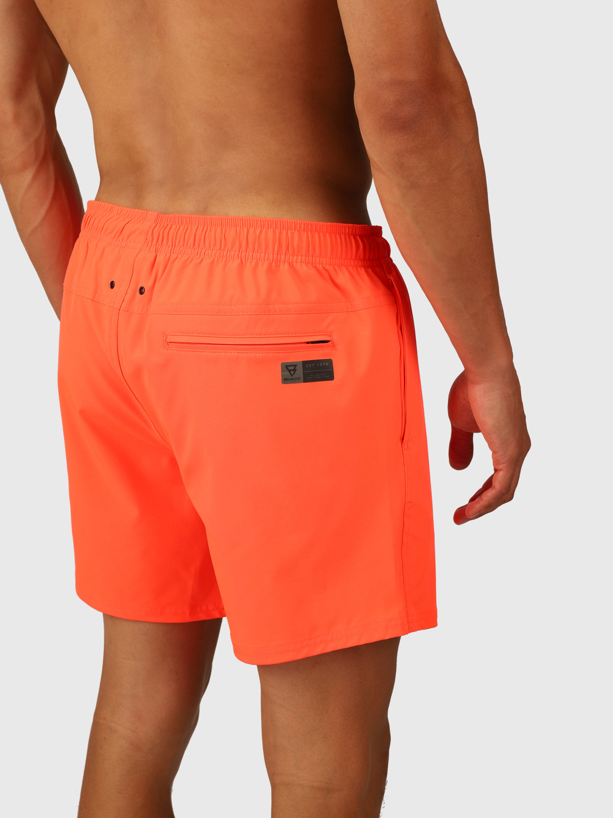 Bru-conic Men Swim Shorts | Neon Orange 7 Bru-conic Men Swim Shorts | Neon Orange