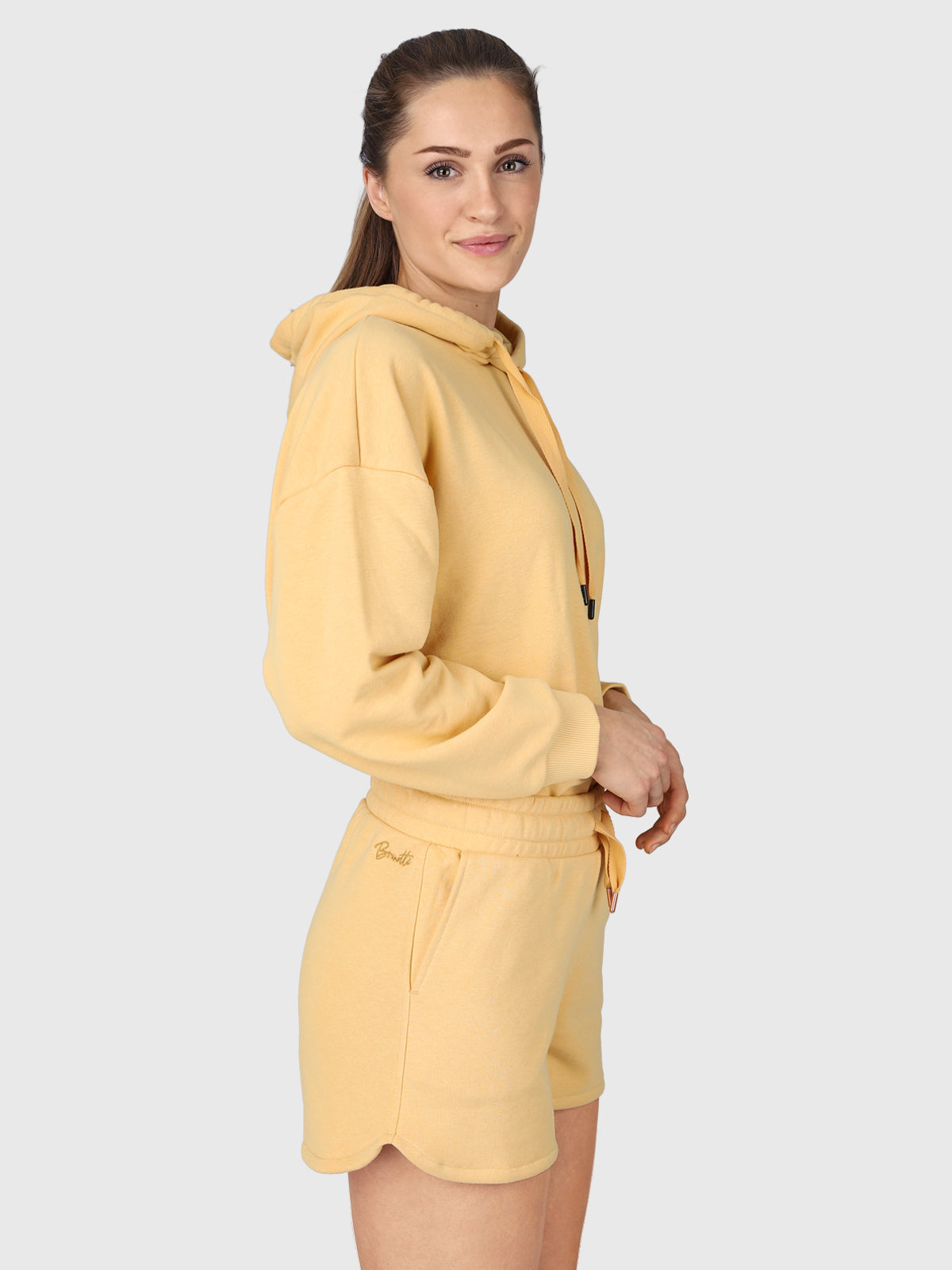 Veronica Women Sweat Shorts | Yellow 8 Veronica Women Sweat Shorts | Yellow