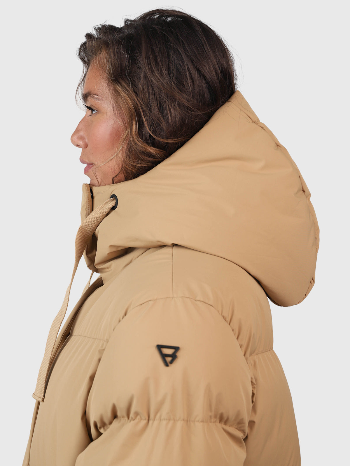Bigsury Women Long Puffer Coat | Desert 6 Bigsury Women Long Puffer Coat | Desert
