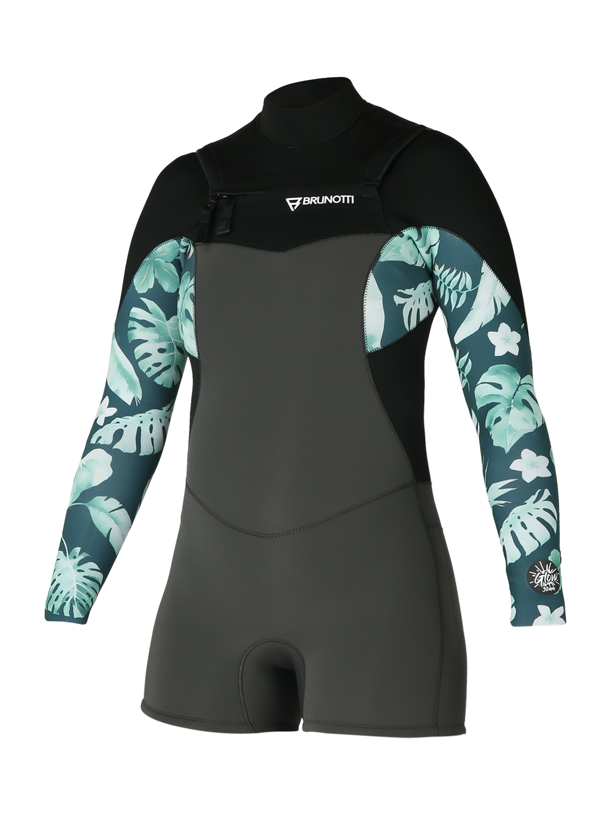 Glow Longarm Shorty 3/2mm Women Wetsuit | Black