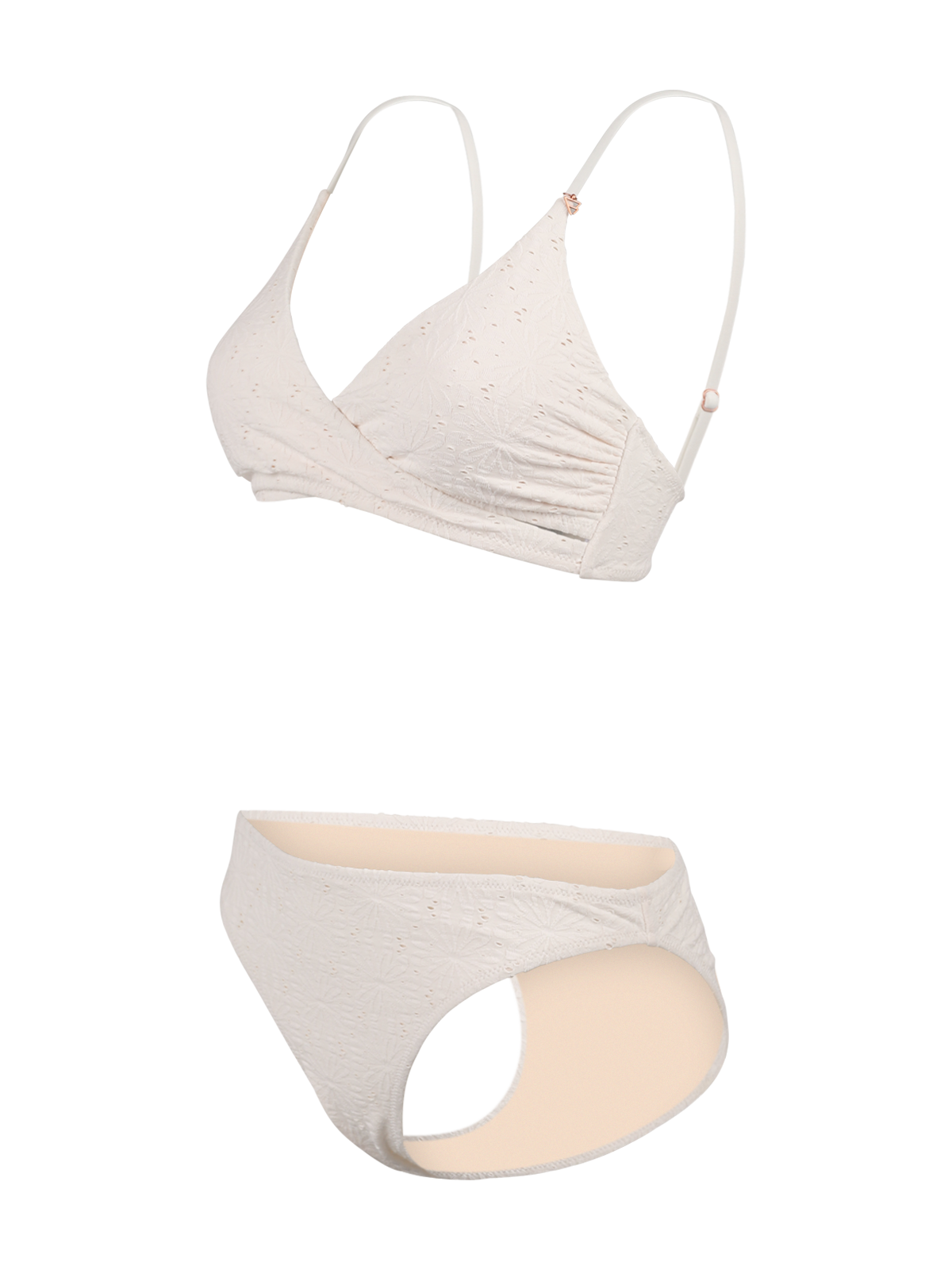 Bella-Broderie Women Bralette Bikini Set | Snow 9 Bella-Broderie Women Bralette Bikini Set | Snow